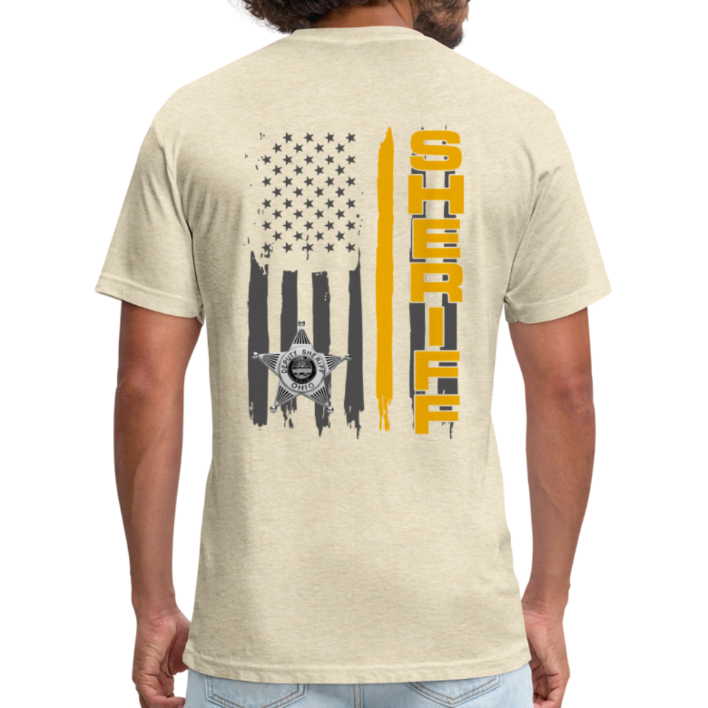 Fitted Cotton/Poly T-Shirt by Next Level - Ohio Sheriff Vertical - heather cream