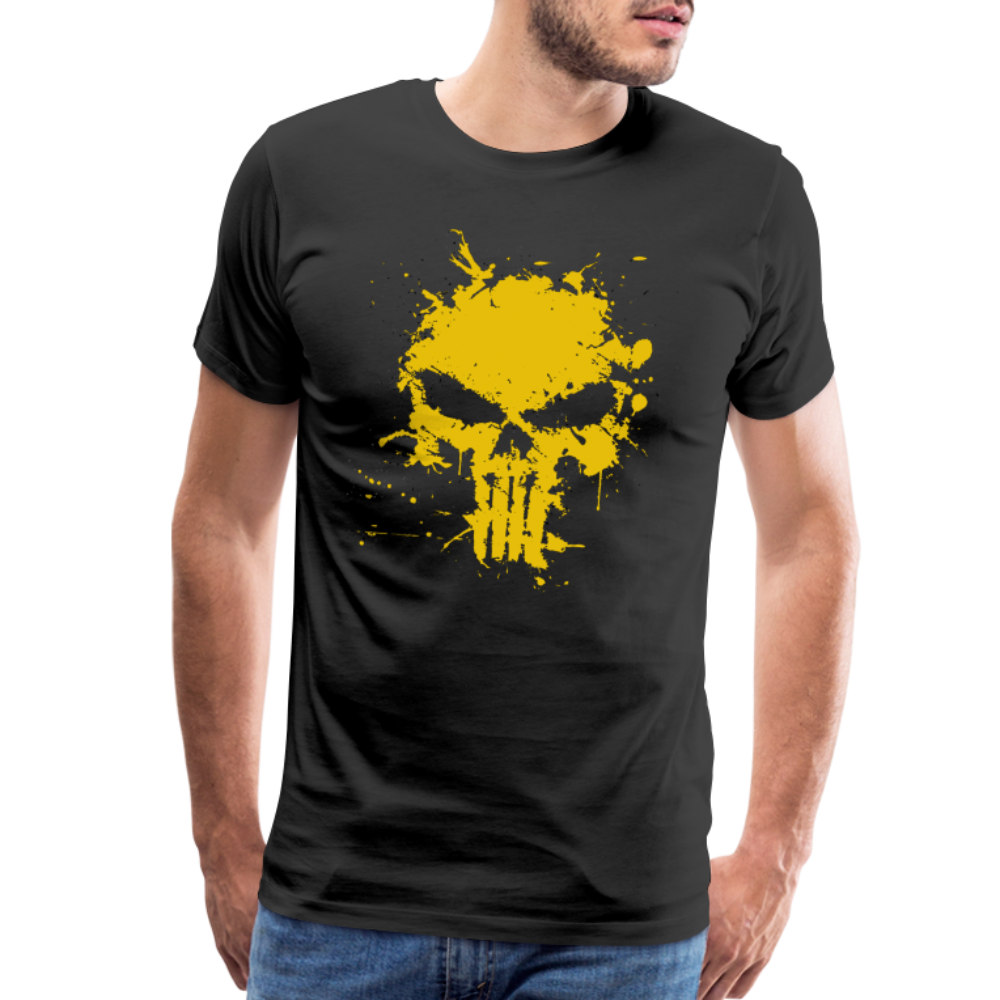 Men's Premium T-Shirt - Punisher Splatter Gold - black