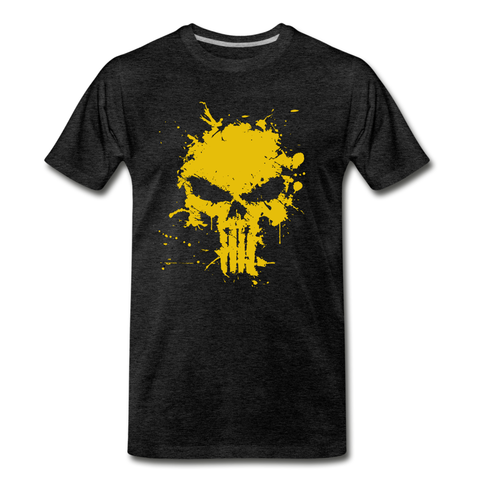 Men's Premium T-Shirt - Punisher Splatter Gold - charcoal grey