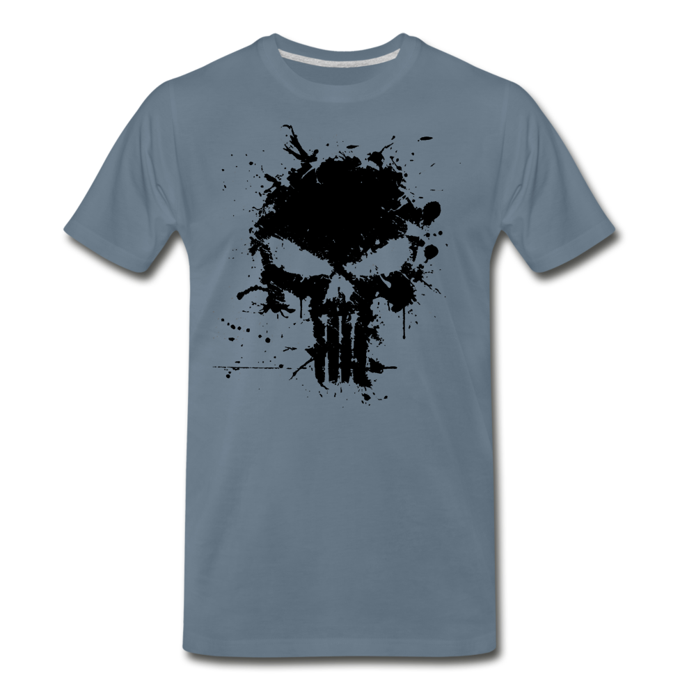 Men's Premium T-Shirt - Punisher Splatter - steel blue