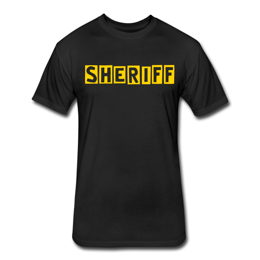 Fitted Cotton/Poly T-Shirt by Next Level - SHERIFF Quirky - black
