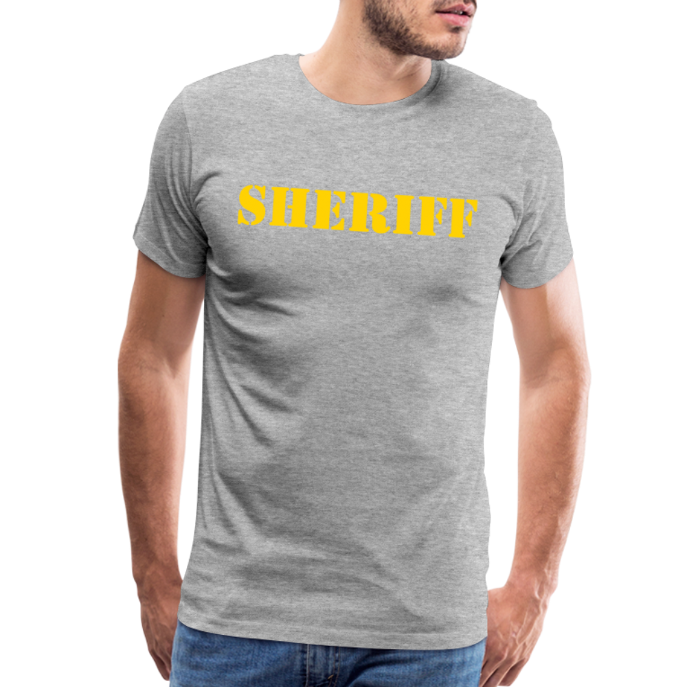 Men's Premium T-Shirt - Sheriff Front and Back - heather gray
