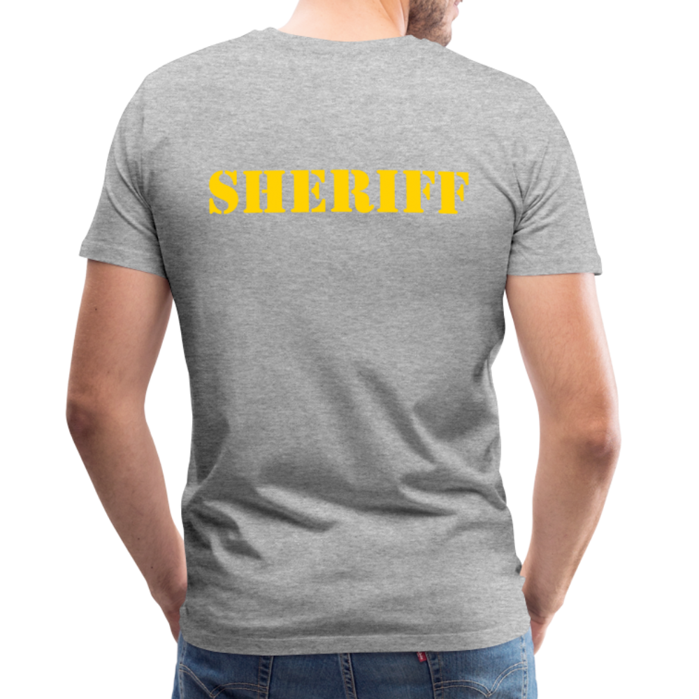 Men's Premium T-Shirt - Sheriff Front and Back - heather gray