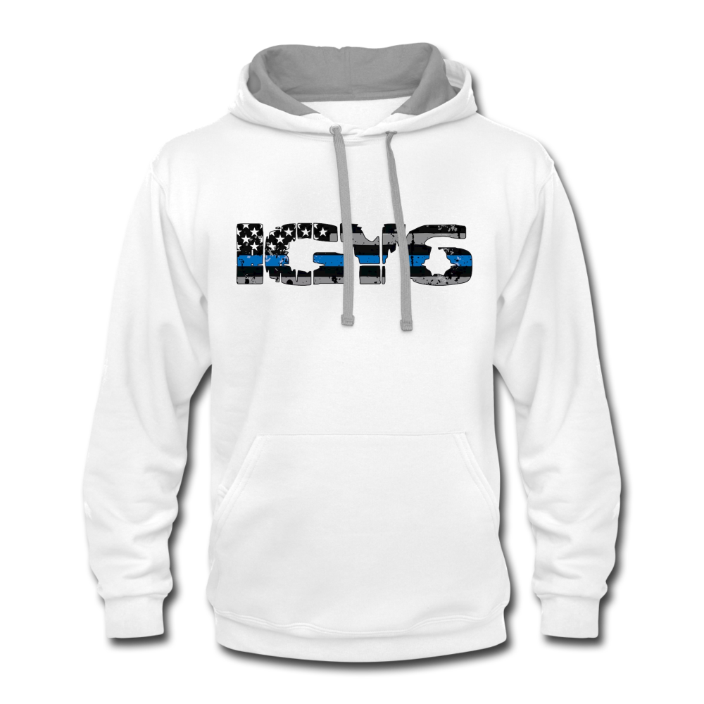 Contrast Hoodie - IGY6 - white/gray
