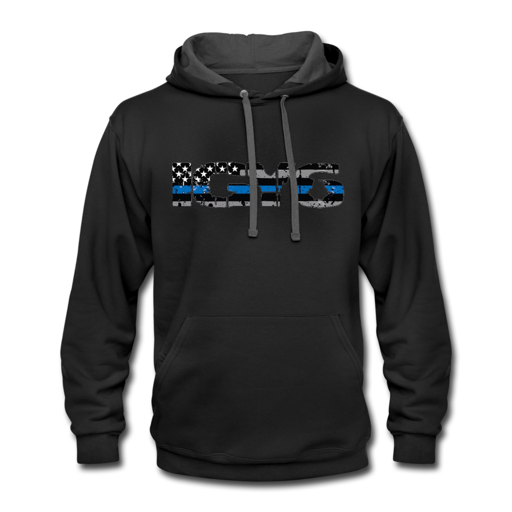 Contrast Hoodie - IGY6 - black/asphalt