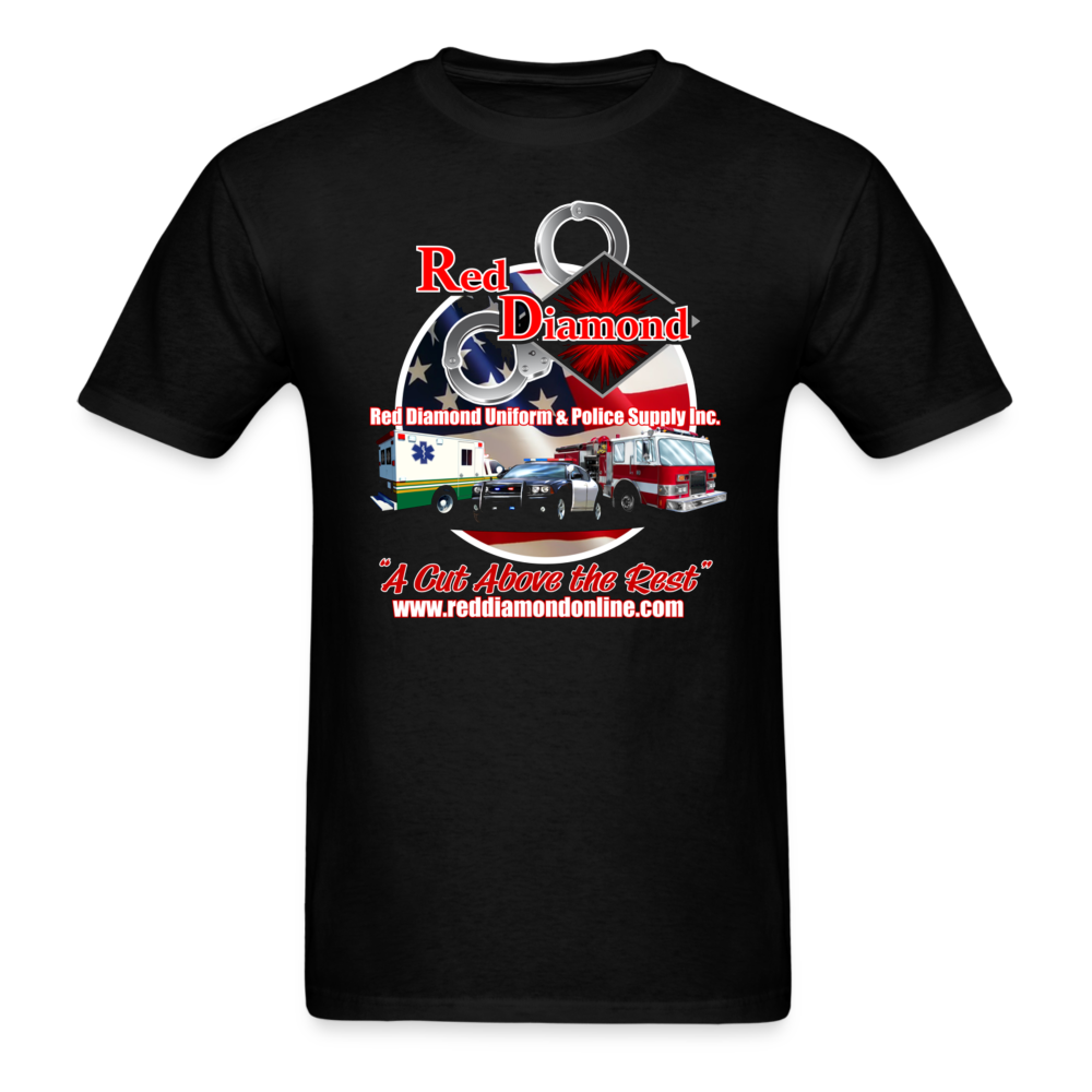 Unisex Classic T-Shirt - Red Diamond First Responder - black