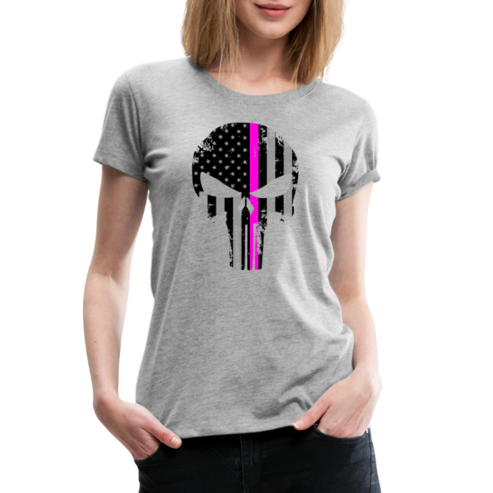 Women’s Premium T-Shirt - Pink Punisher - heather gray