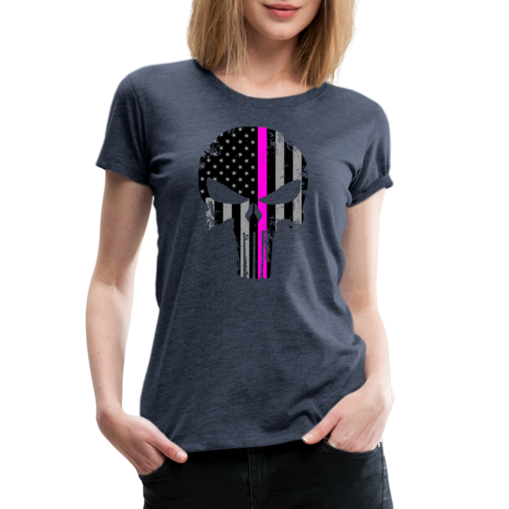 Women’s Premium T-Shirt - Pink Punisher - heather blue