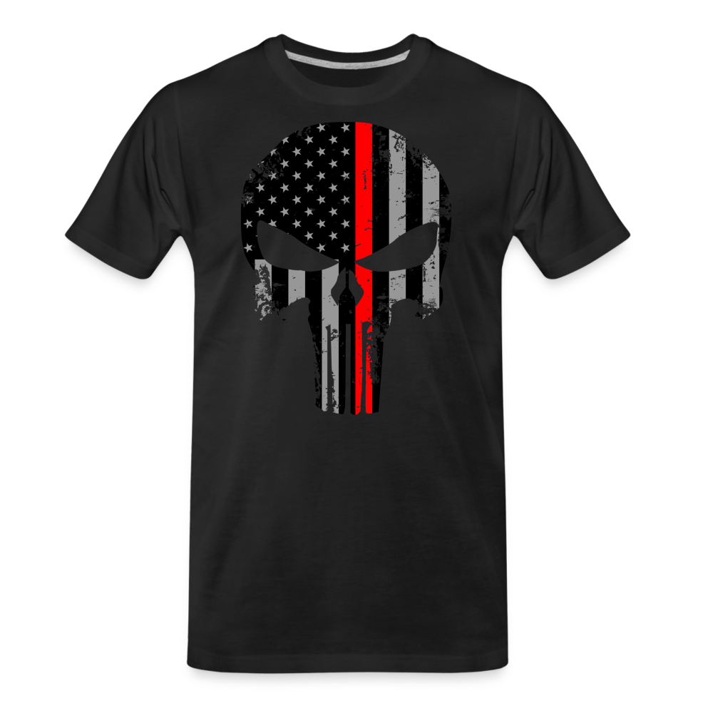 Men's Premium T-Shirt - Punisher Thin Red Line - black