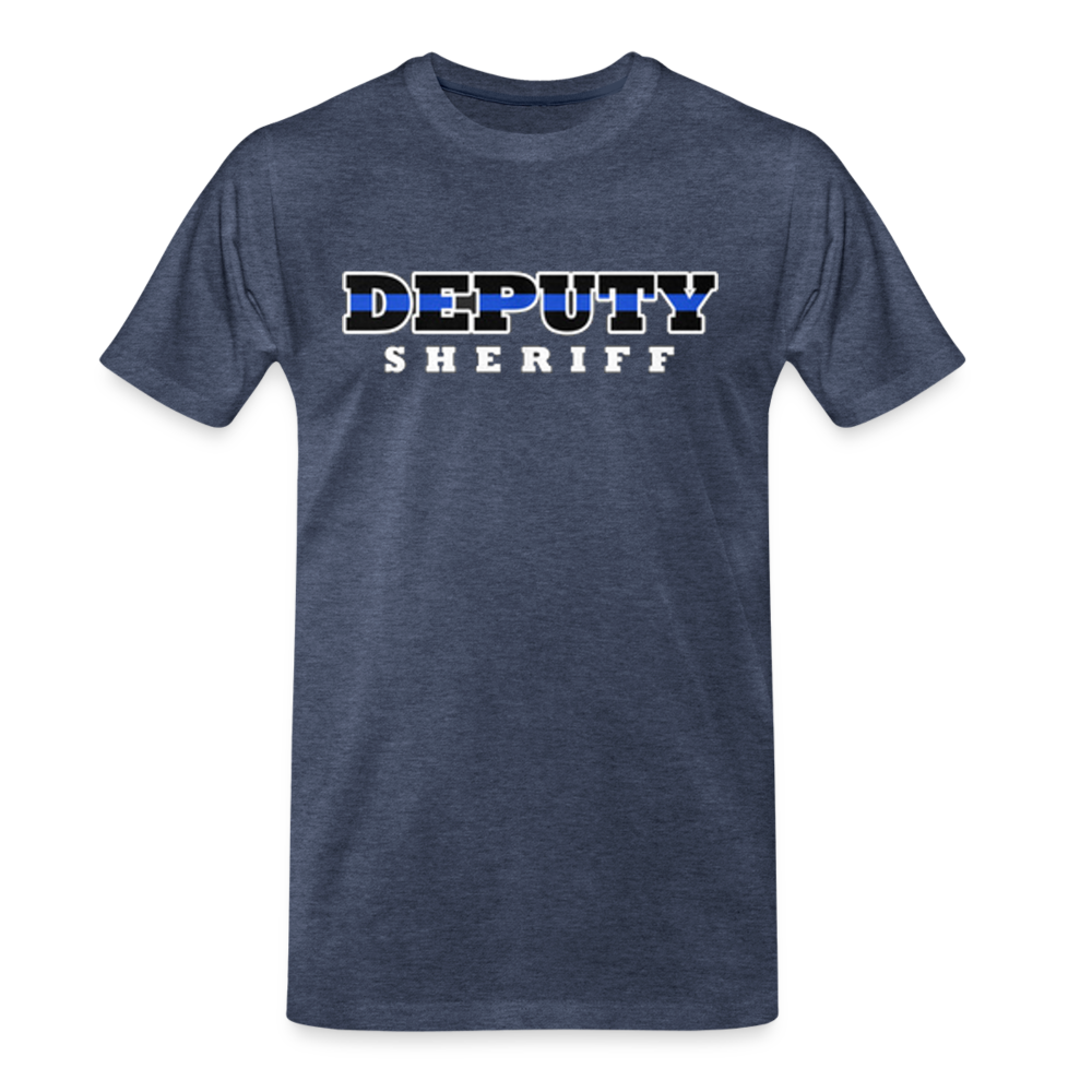 Men's Premium T-Shirt - Deputy Sheriff Blue Line - heather blue