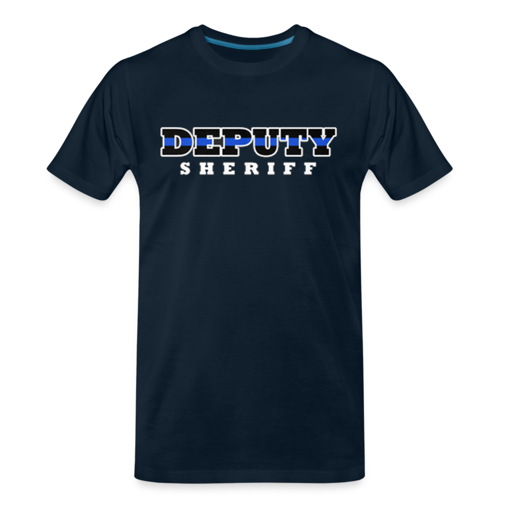 Men's Premium T-Shirt - Deputy Sheriff Blue Line - deep navy