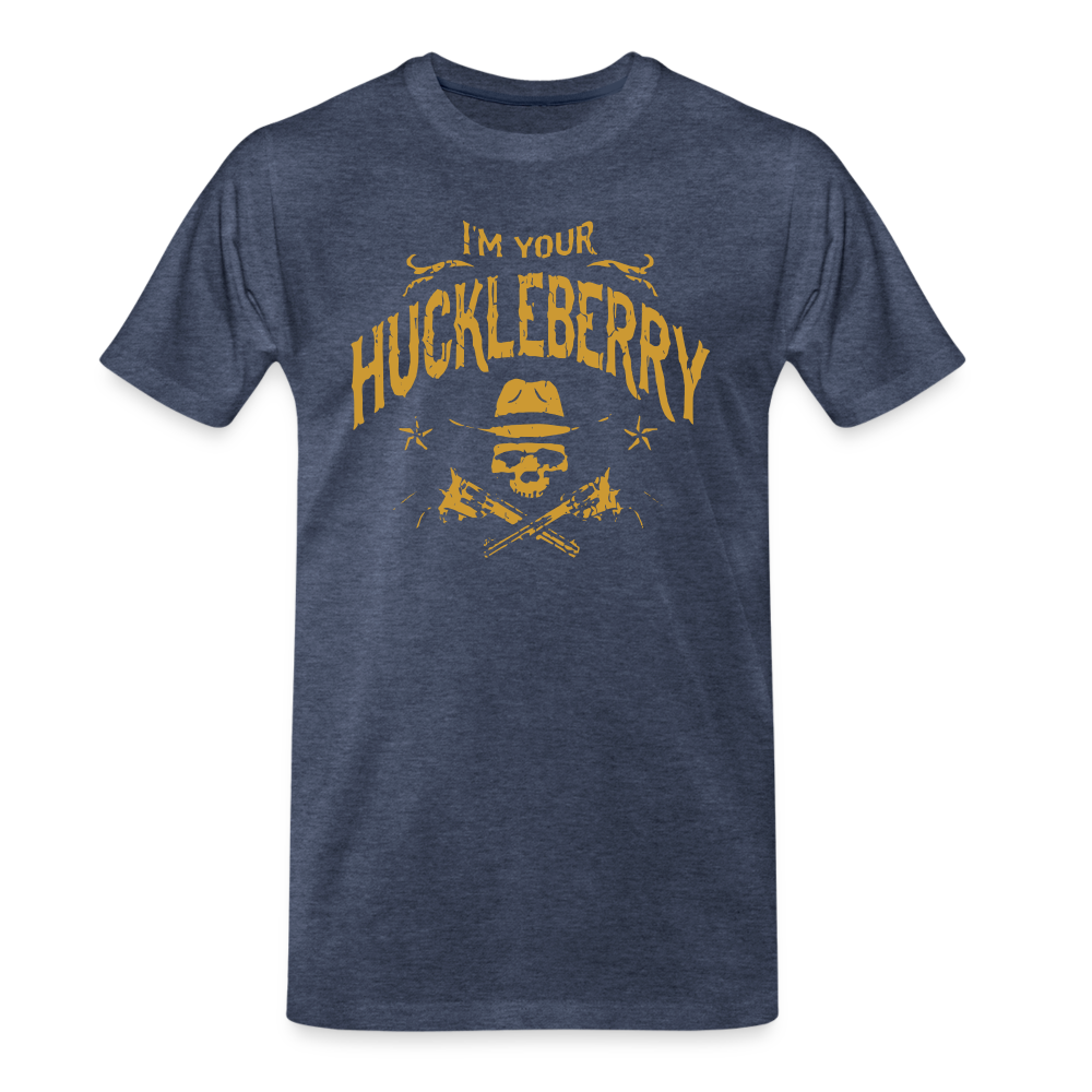 Men's Premium T-Shirt - I'm your Huckleberry - heather blue