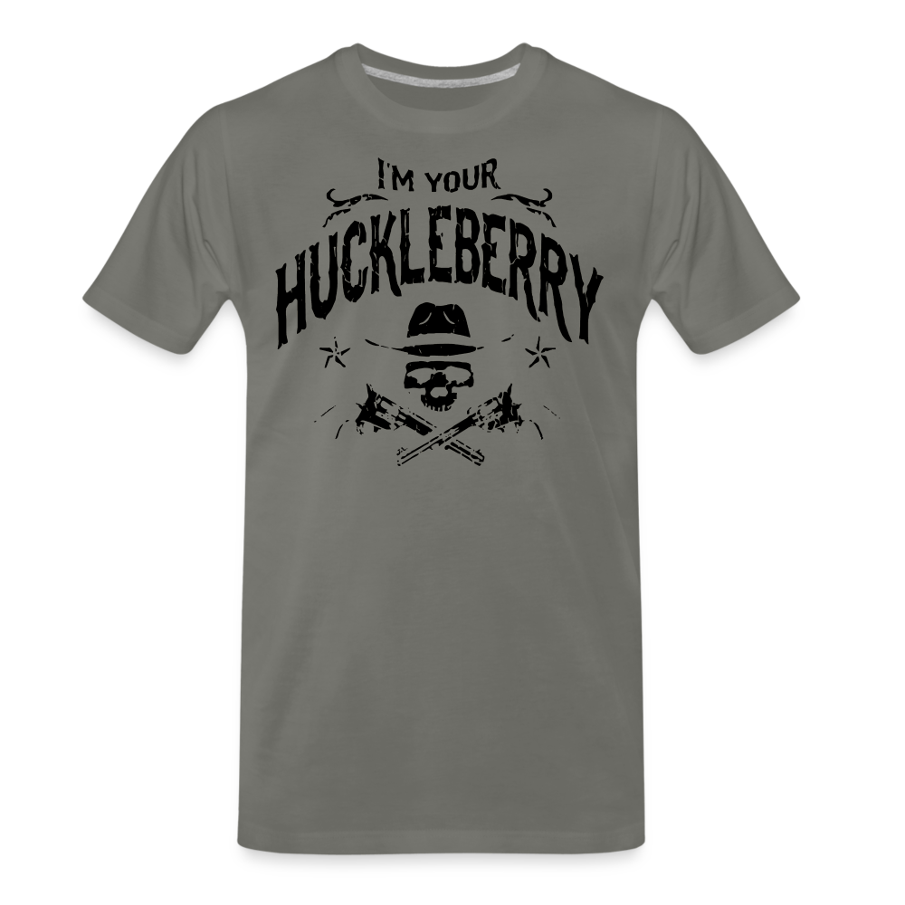Men's Premium T-Shirt - I'm your Huckleberry - asphalt gray