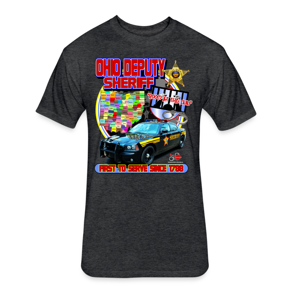 Unisex Poly/Cotton T-Shirt by Next Level - Ohio Sheriff "Room at the Inn" - heather black