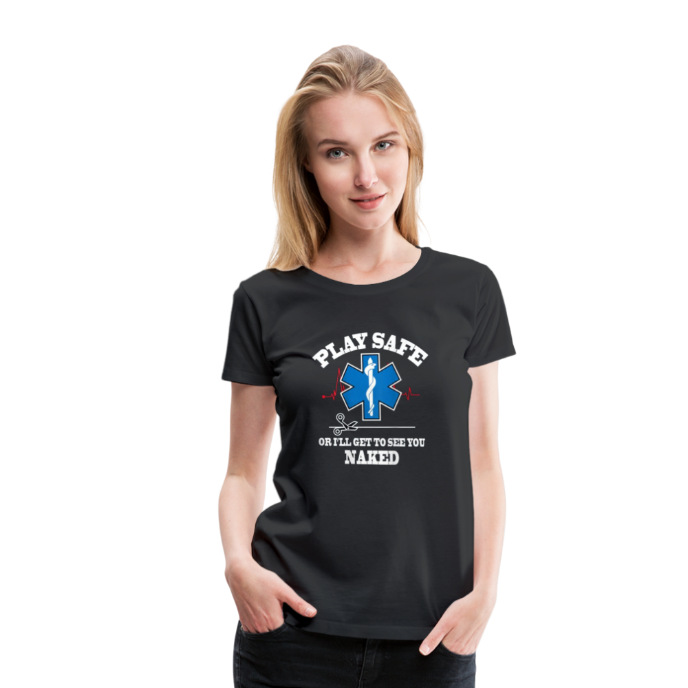 Women’s Premium T-Shirt - Play Safe EMS - black