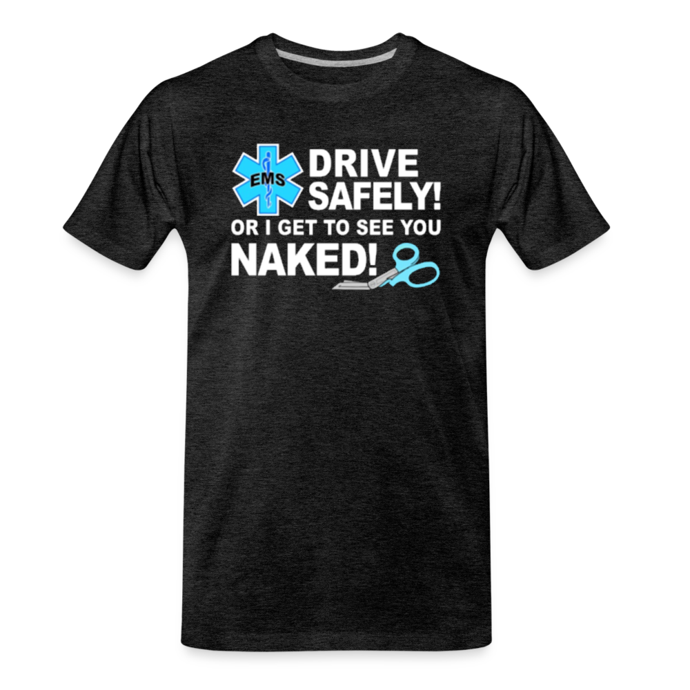 Men's Premium T-Shirt - EMS Drive Safely! - charcoal grey