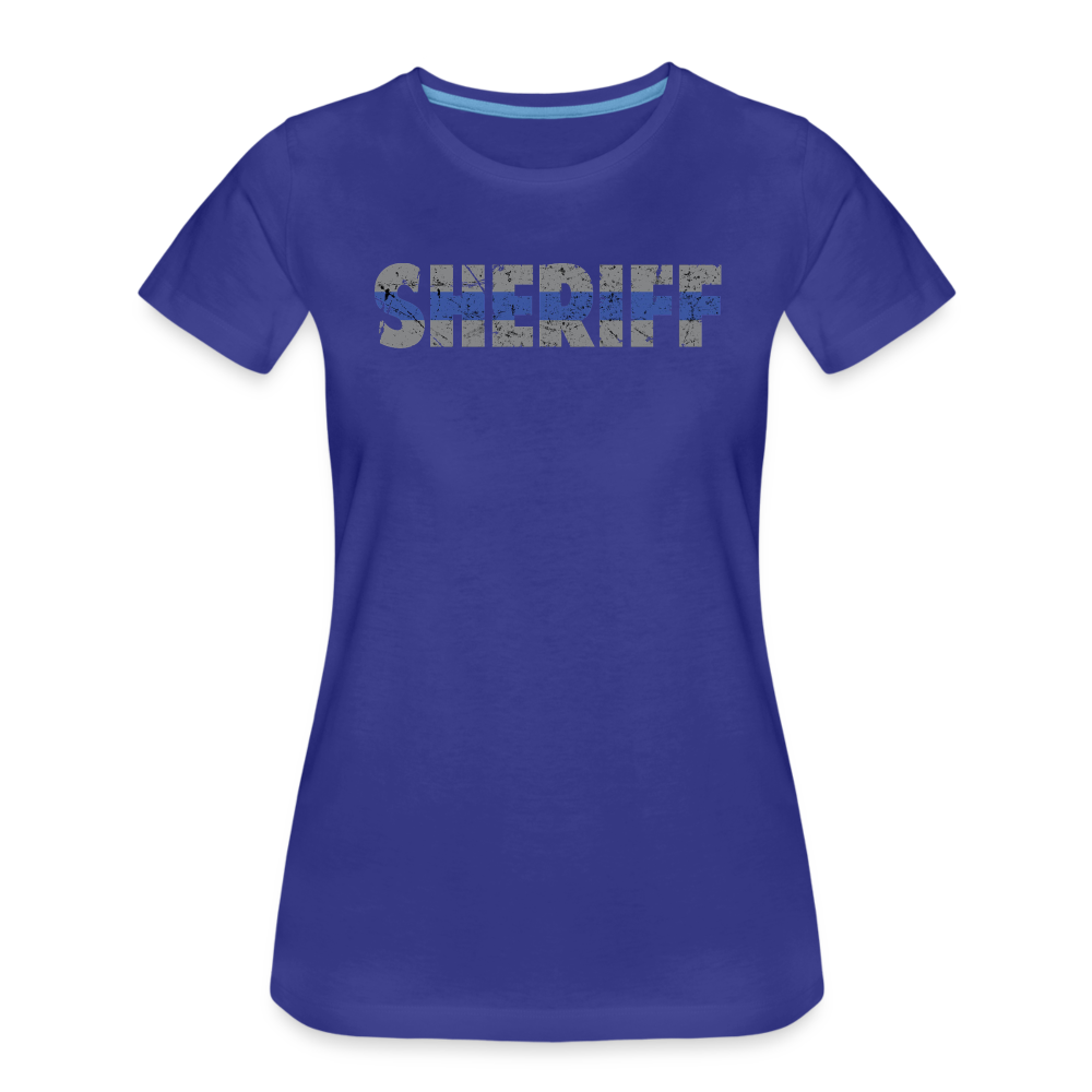 Women’s Premium T-Shirt - "Sheriff" Blue Line - royal blue