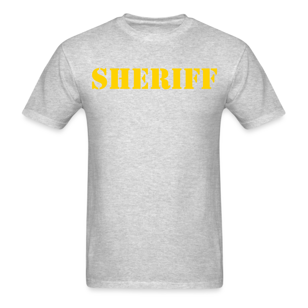 Unisex Classic T-Shirt - Sheriff Front and Back - heather gray