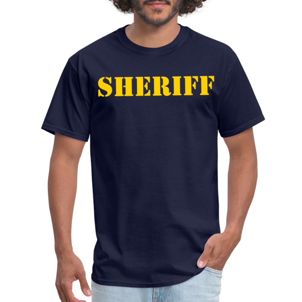 Unisex Classic T-Shirt - Sheriff Front and Back - navy