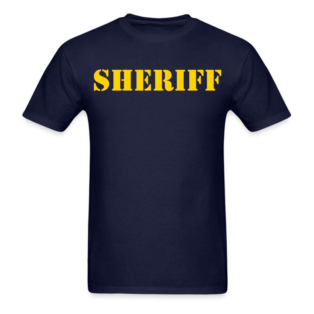 Unisex Classic T-Shirt - Sheriff Front and Back - navy