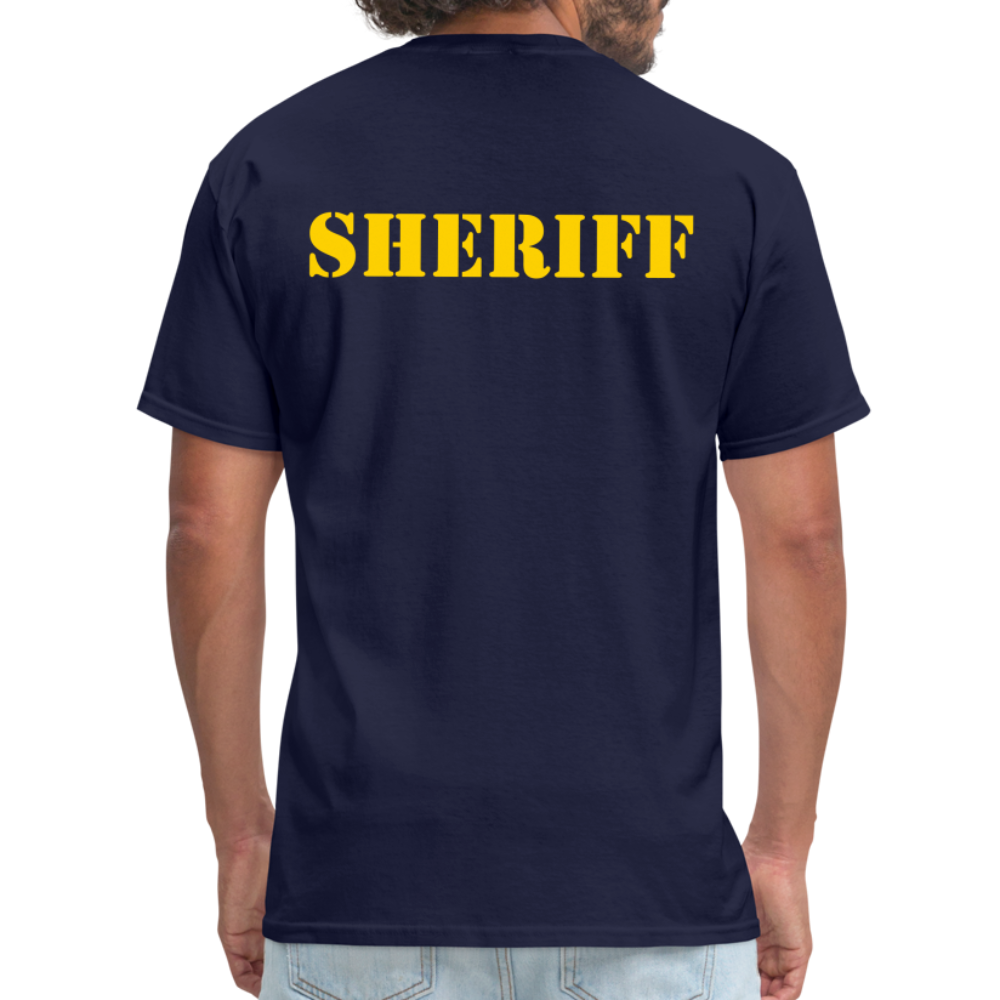 Unisex Classic T-Shirt - Sheriff Front and Back - navy