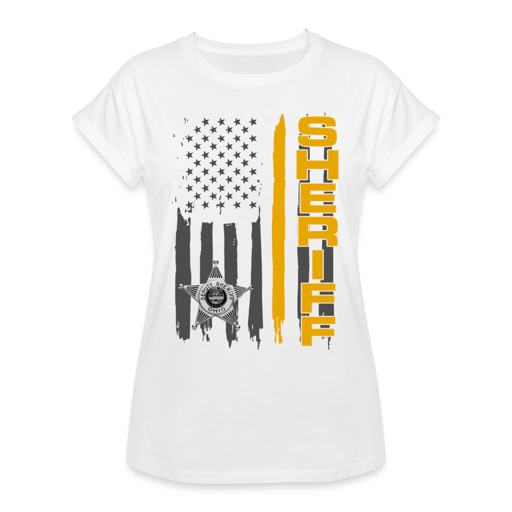 Women's Relaxed Fit T-Shirt - Ohio Sheriff Vertical - white