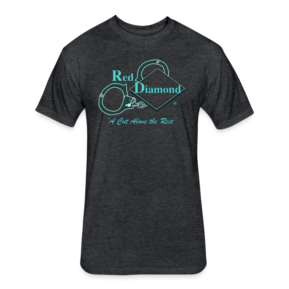 Unisex Cotton/Poly T-Shirt by Next Level - Red DIamond "Tron" - heather black