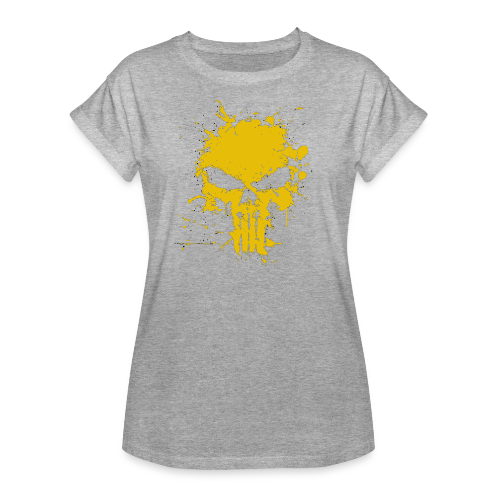 Women's Relaxed Fit T-Shirt - Punisher Splatter - heather gray