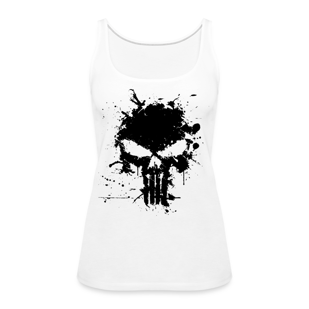 Women’s Premium Tank Top - Punisher Splatter - white