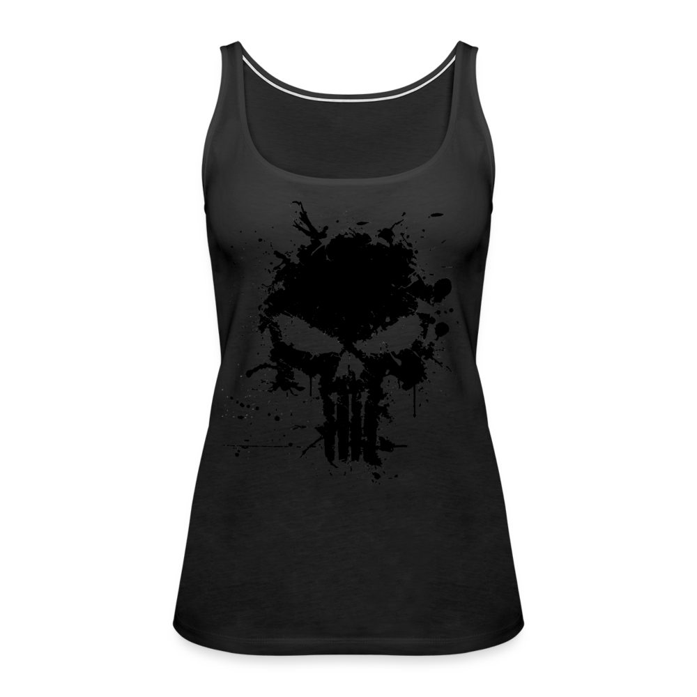 Women’s Premium Tank Top - Punisher Splatter - black