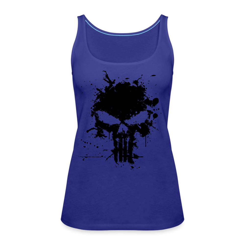Women’s Premium Tank Top - Punisher Splatter - royal blue