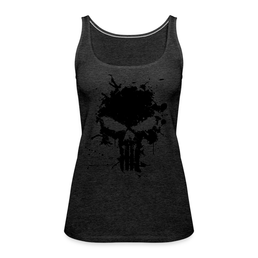 Women’s Premium Tank Top - Punisher Splatter - charcoal grey