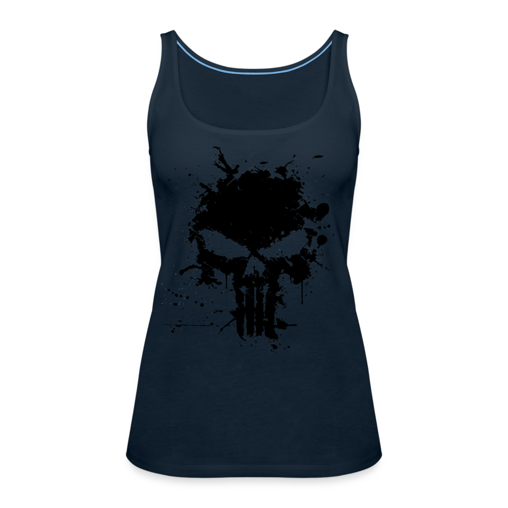 Women’s Premium Tank Top - Punisher Splatter - deep navy