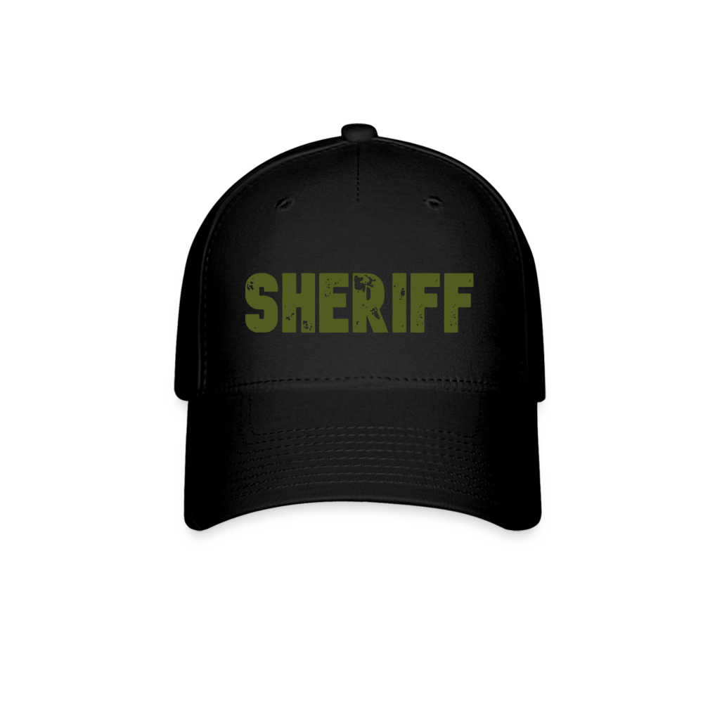 Flexfit Baseball Cap - Sheriff/Flag - OD Green - black