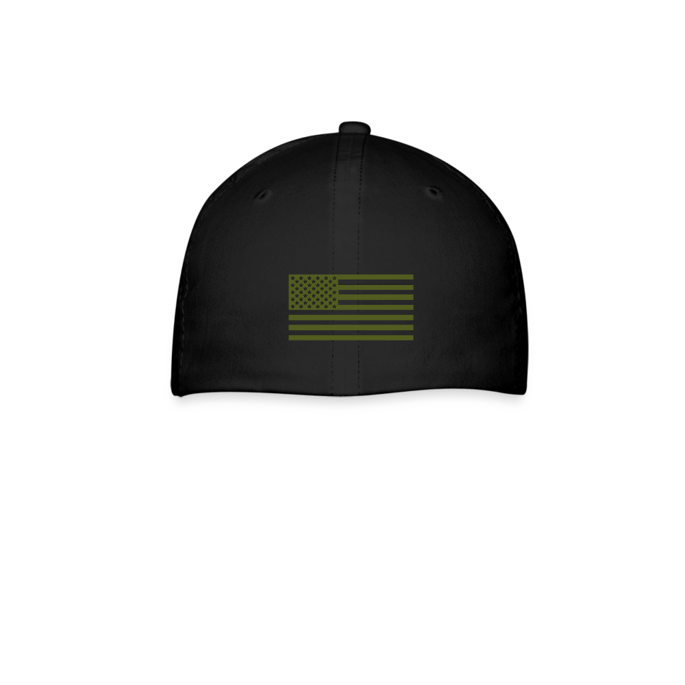 Flexfit Baseball Cap - Sheriff/Flag - OD Green - black