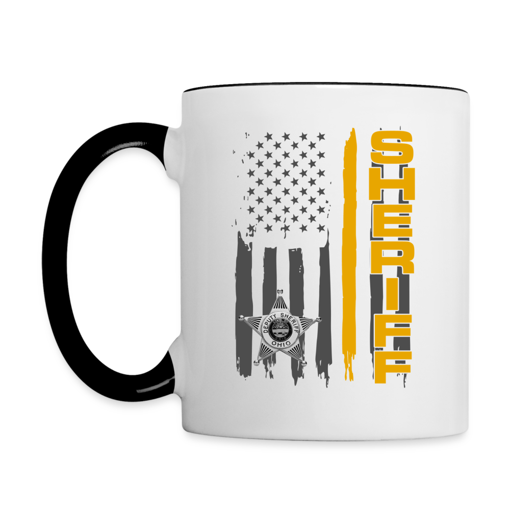 Contrast Coffee Mug - Ohio Sheriff Vertical - white/black