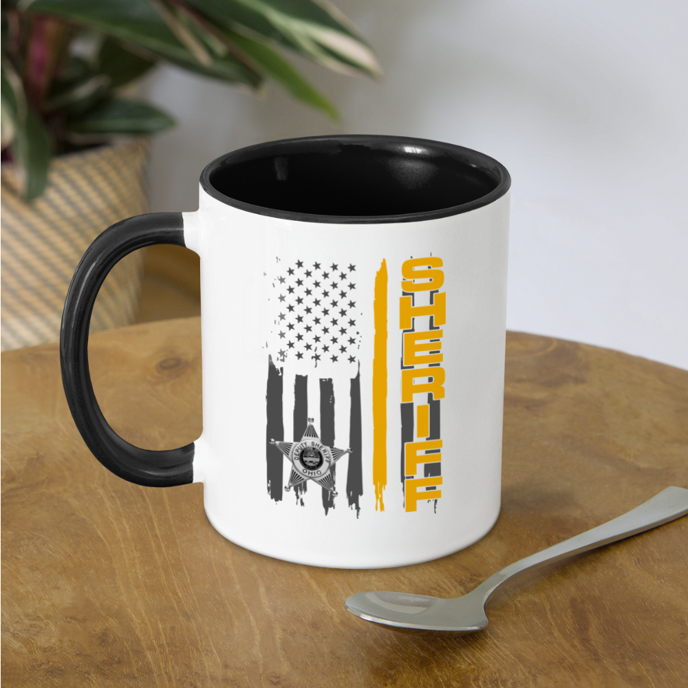 Contrast Coffee Mug - Ohio Sheriff Vertical - white/black