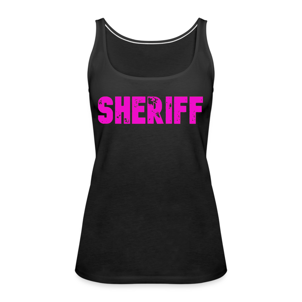 Women’s Premium Tank Top - Sheriff- Pink - black