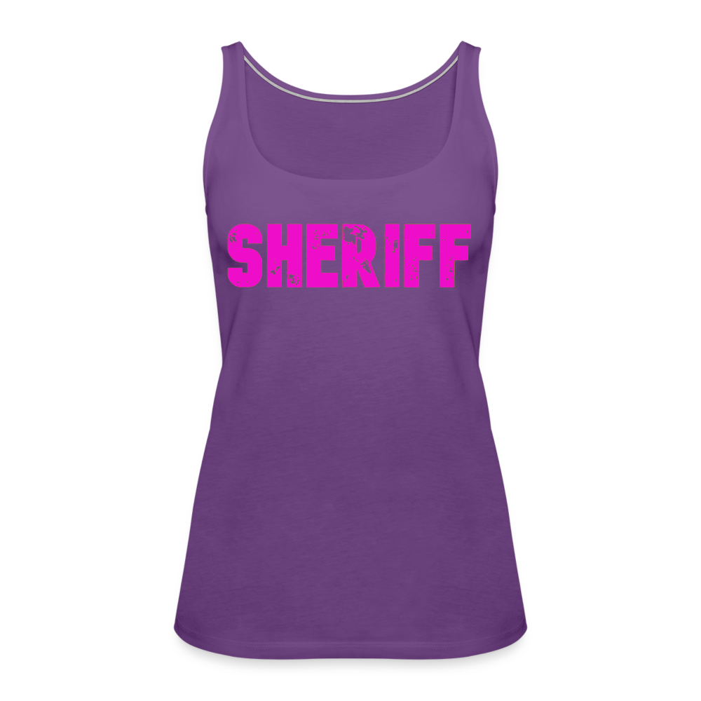 Women’s Premium Tank Top - Sheriff- Pink - purple