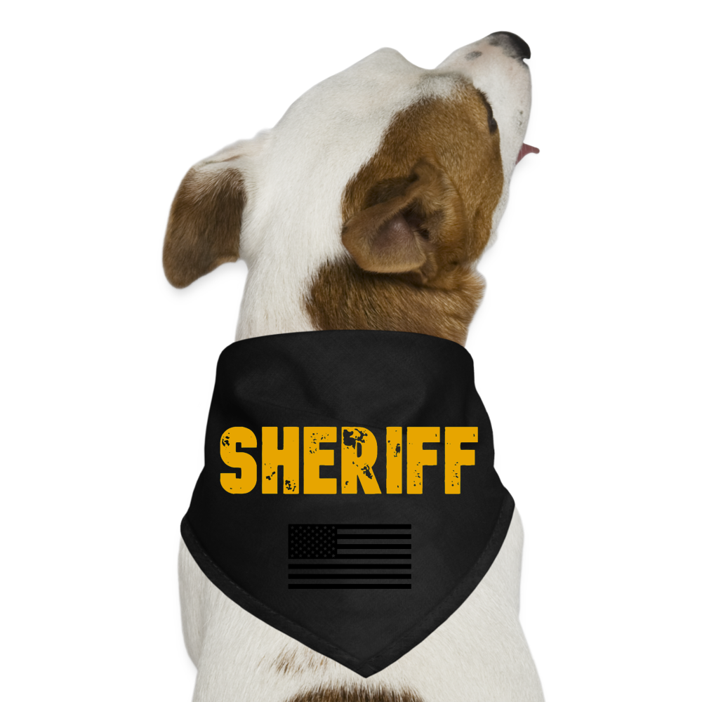 Dog Bandana - Sheriff - black