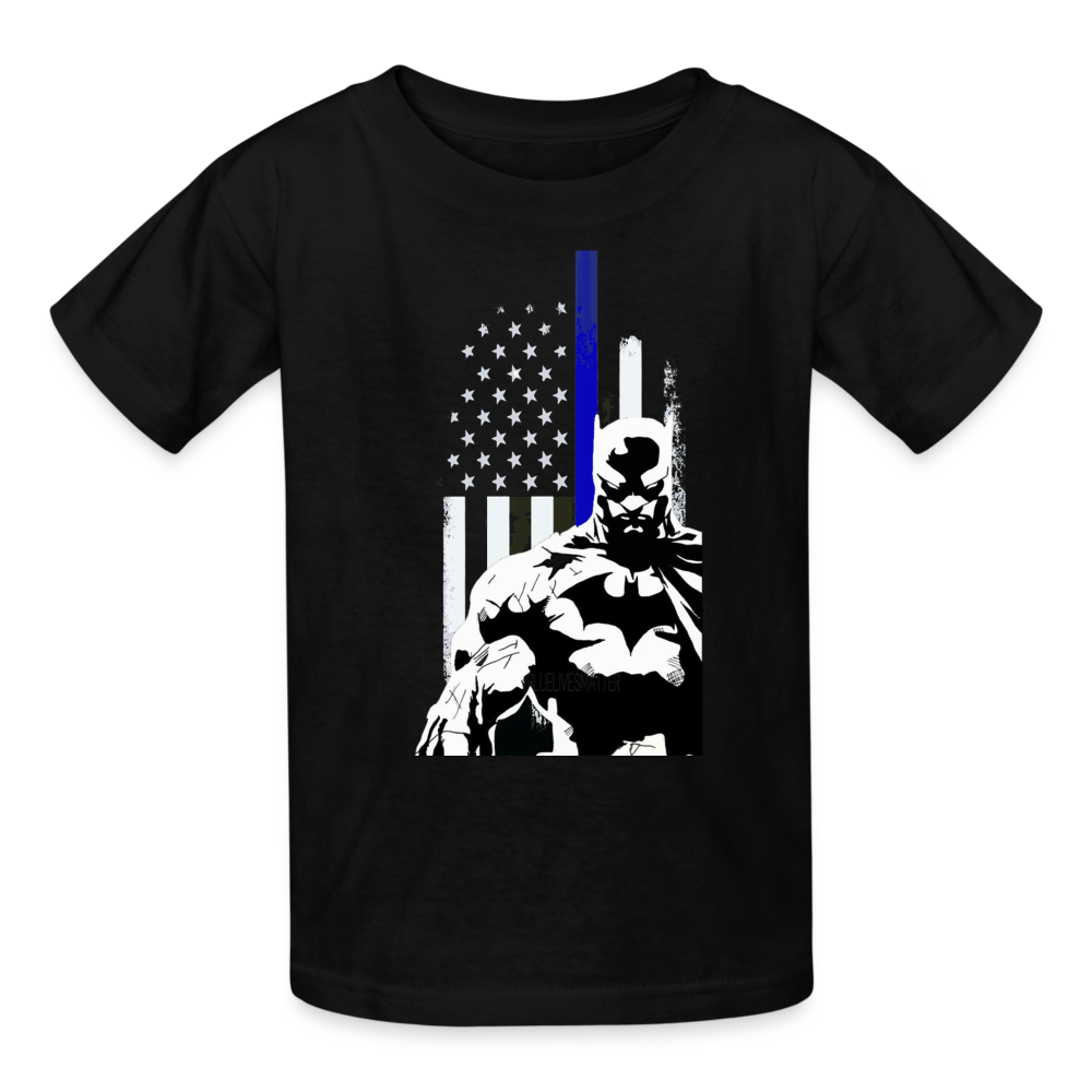 Kids' T-Shirt - Batman Thin Blue Line - black