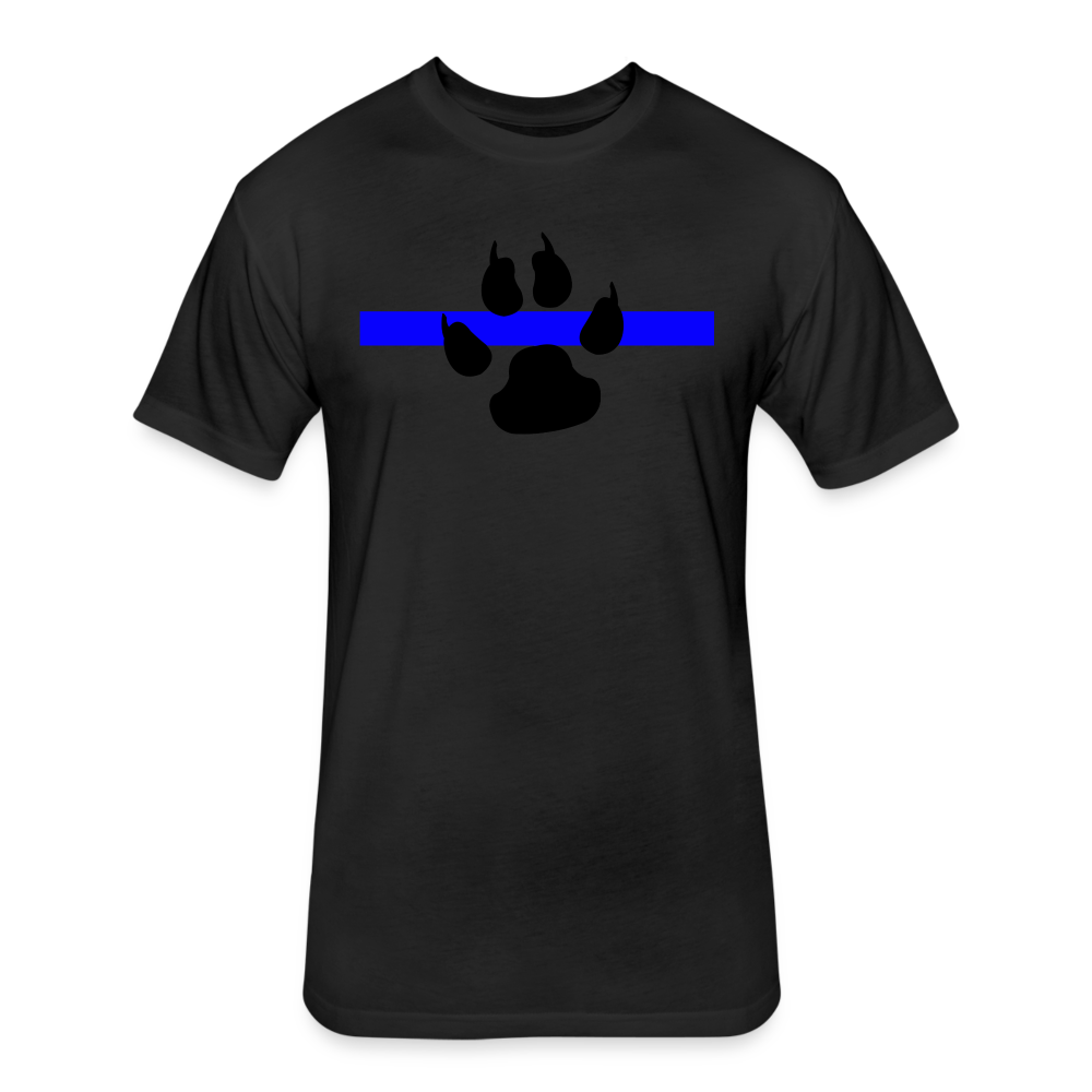 Unisex Poly/Cotton/ T-Shirt by Next Level - Thin Blue Line K-9 Paw - black