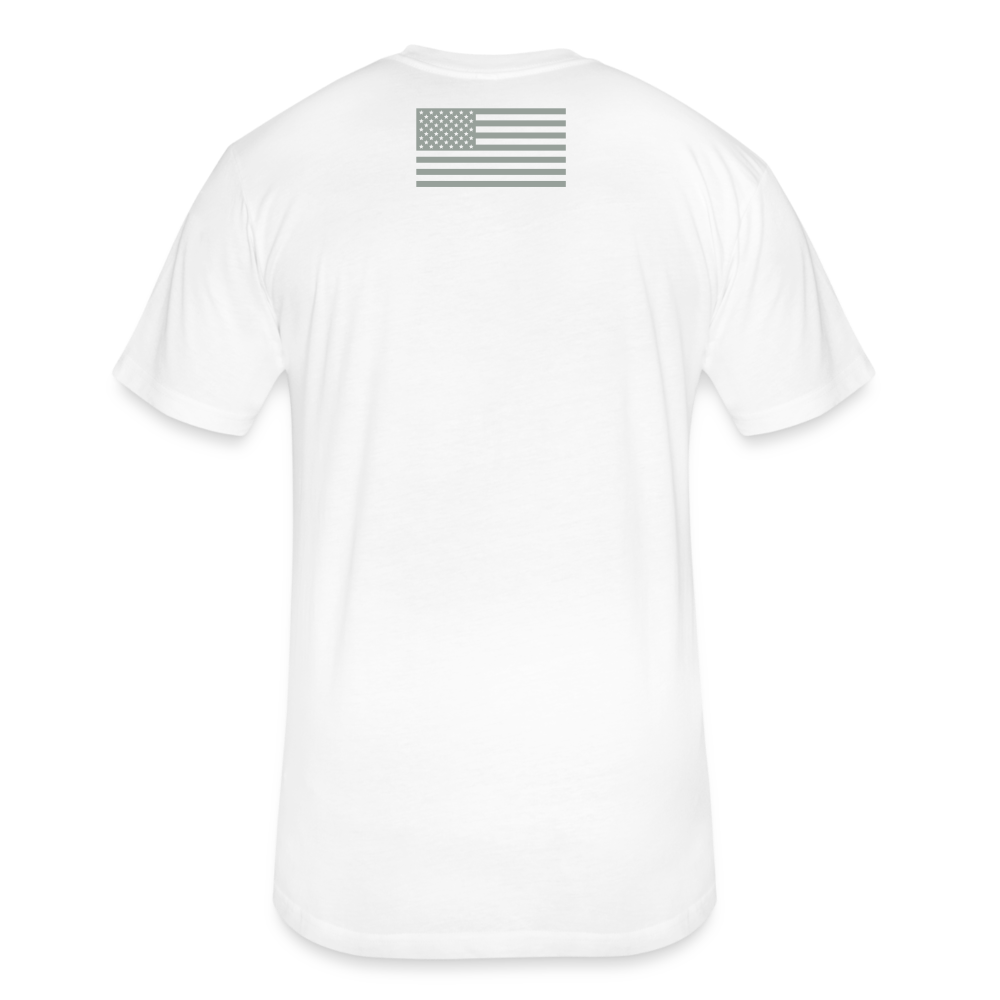 Unisex Poly/Cotton T-Shirt by Next Level - Police/Flag - white