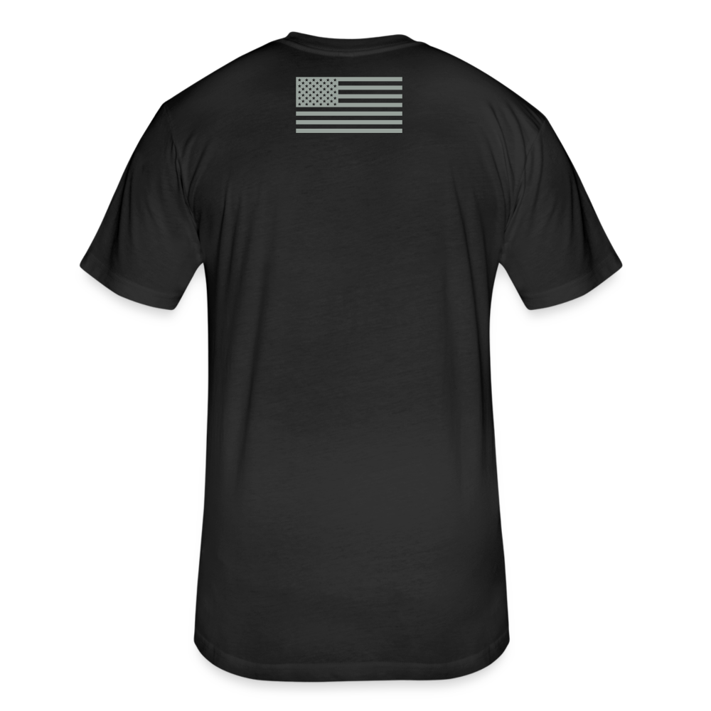 Unisex Poly/Cotton T-Shirt by Next Level - Police/Flag - black