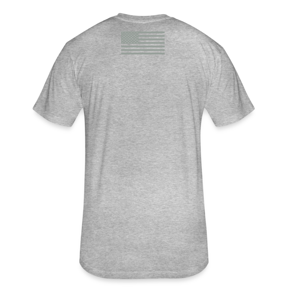 Unisex Poly/Cotton T-Shirt by Next Level - Police/Flag - heather gray