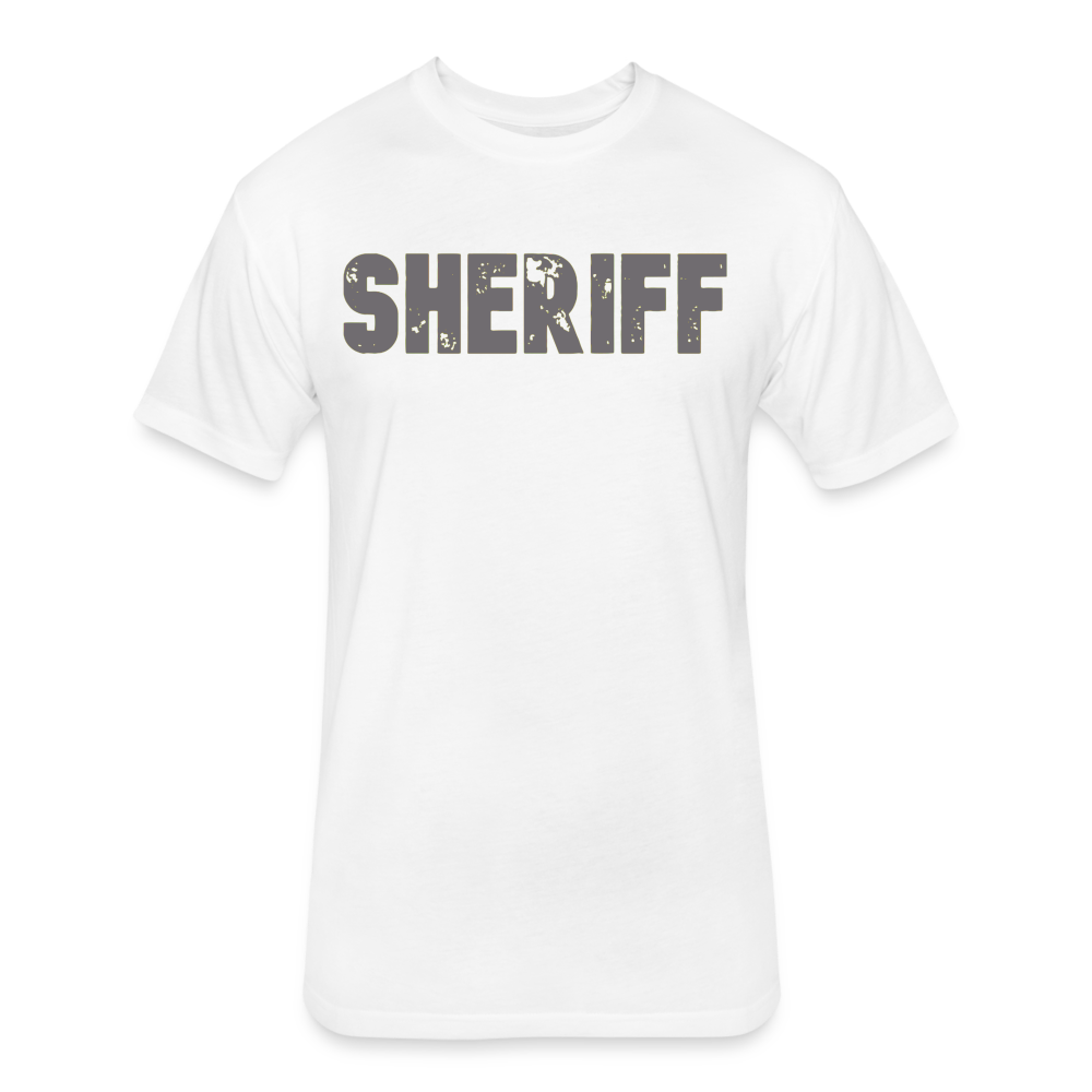 Unisex Poly/Cotton T-Shirt by Next Level - Sheriff Front and Back - white