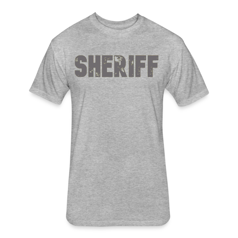 Unisex Poly/Cotton T-Shirt by Next Level - Sheriff Front and Back - heather gray