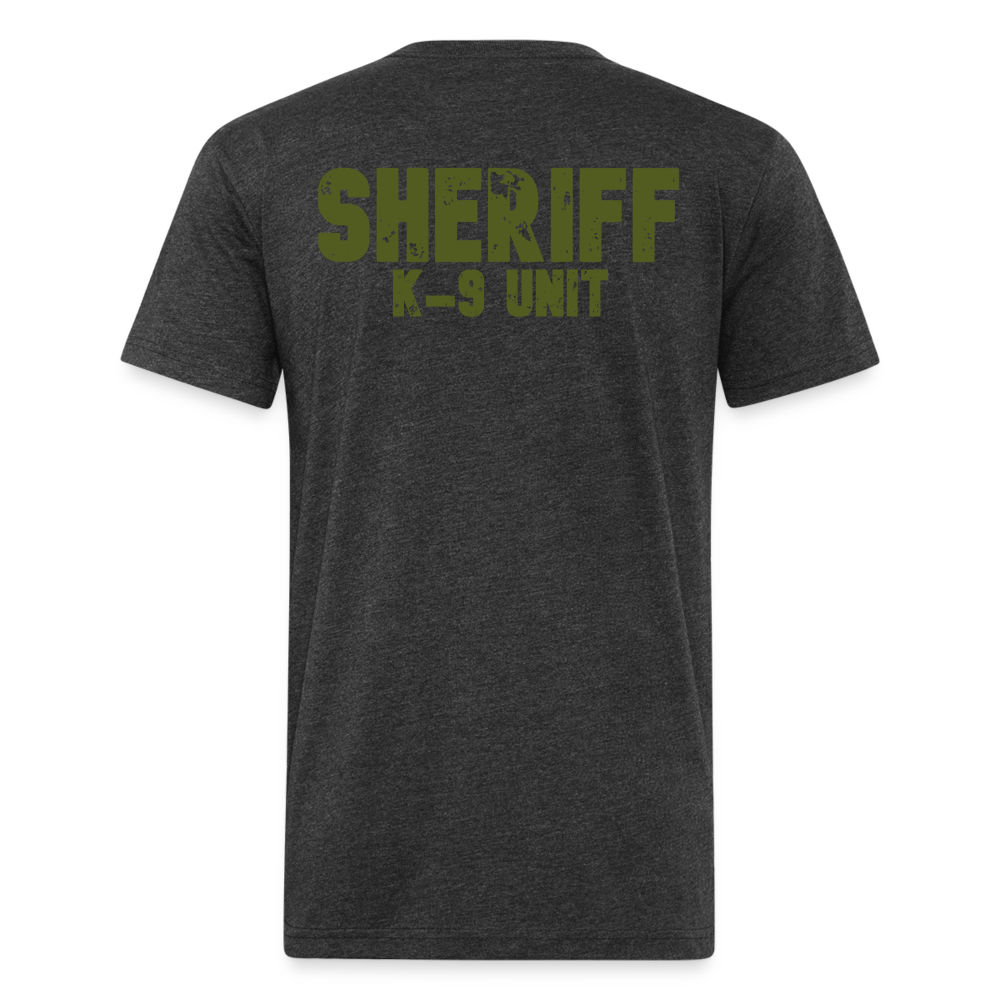 Unisex Poly/Cotton T-Shirt by Next Level - Sheriff K-9 - OD Green - heather black