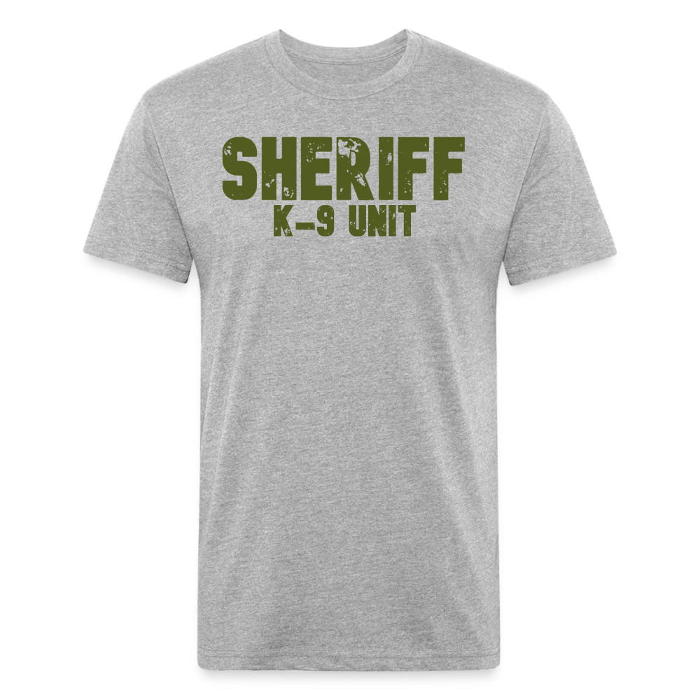 Unisex Poly/Cotton T-Shirt by Next Level - Sheriff K-9 - OD Green - heather gray