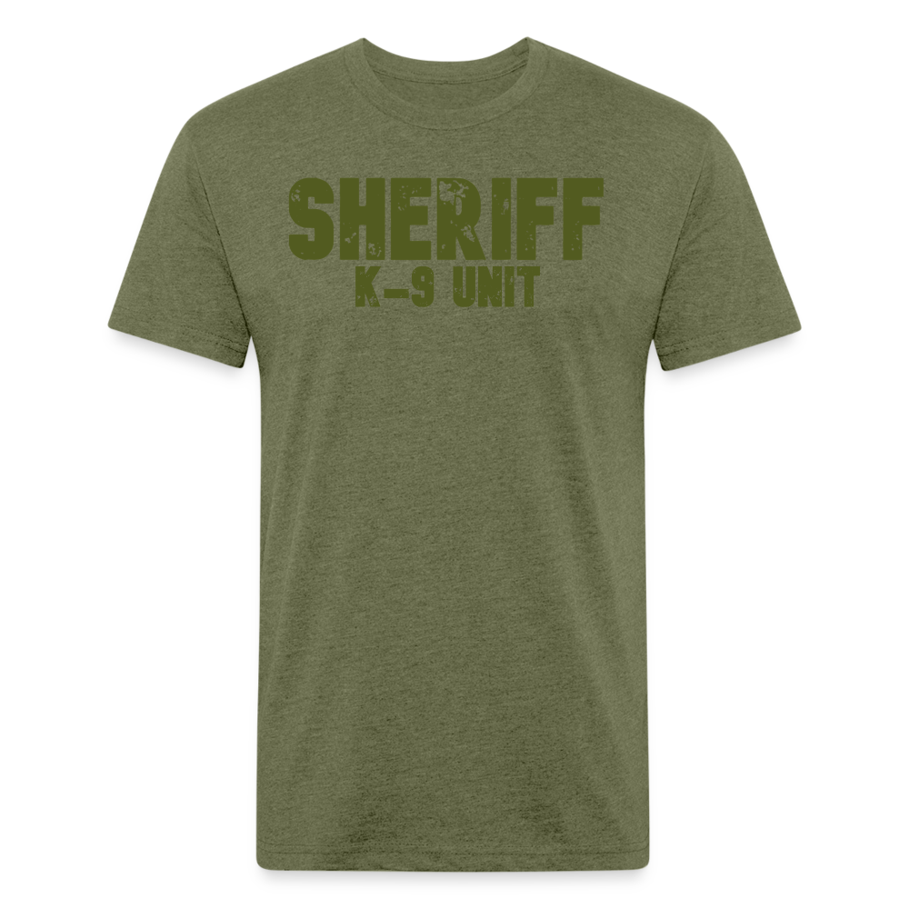 Unisex Poly/Cotton T-Shirt by Next Level - Sheriff K-9 - OD Green - heather military green